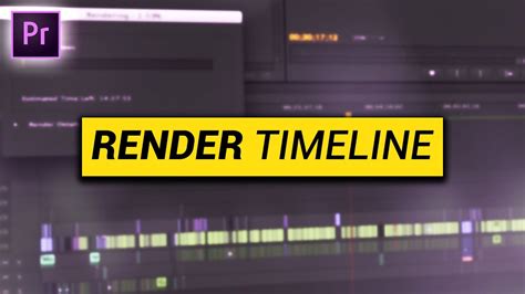 How to RENDER your TIMELINE (Premiere Pro Tutorial) .